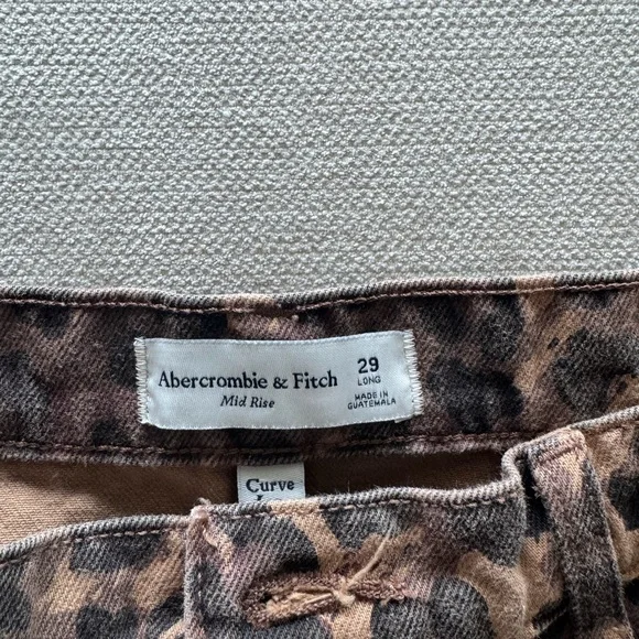Abercrombie & Fitch Leopard Print Jeans - Brown and Black - Picture 6 of 6